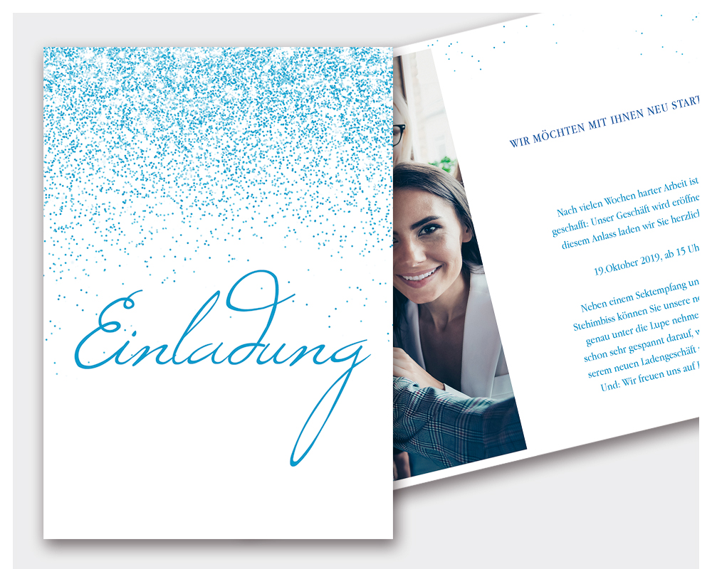 Einladungskarte Sparkle