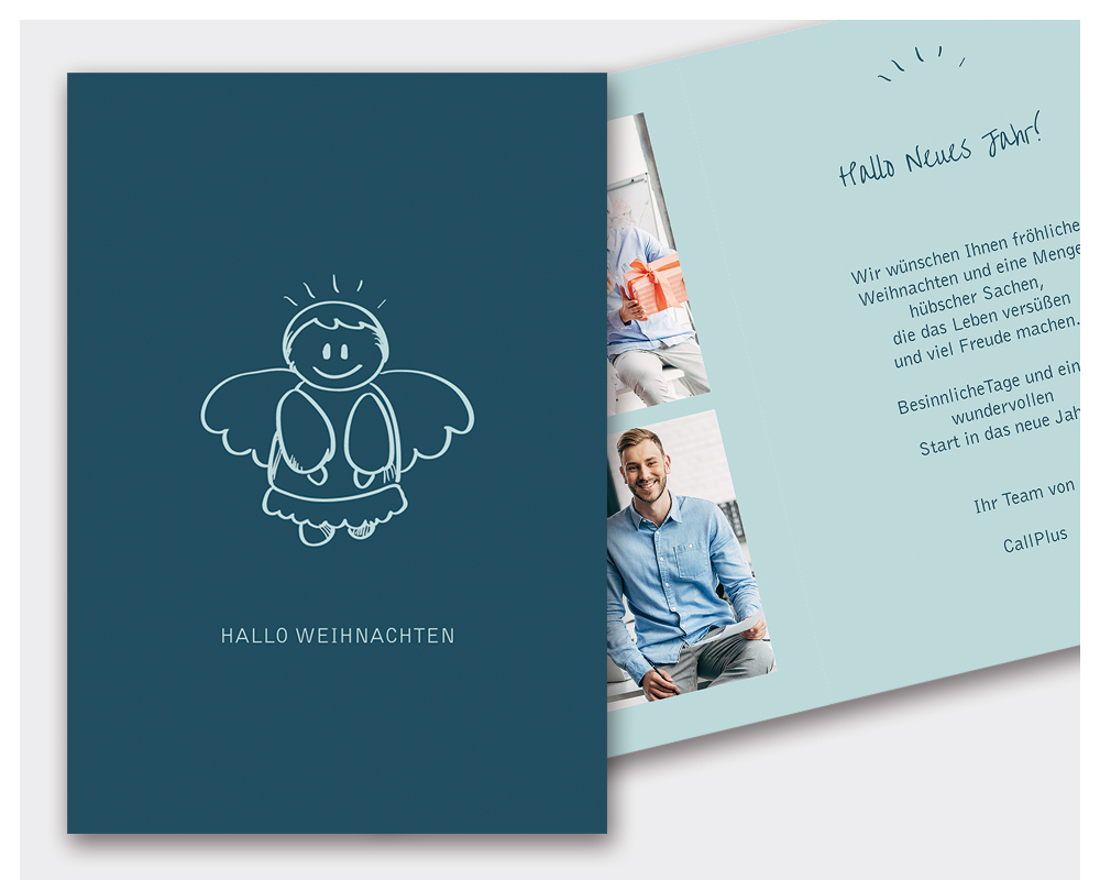 Weihnachtskarte Hallo Weihnachten