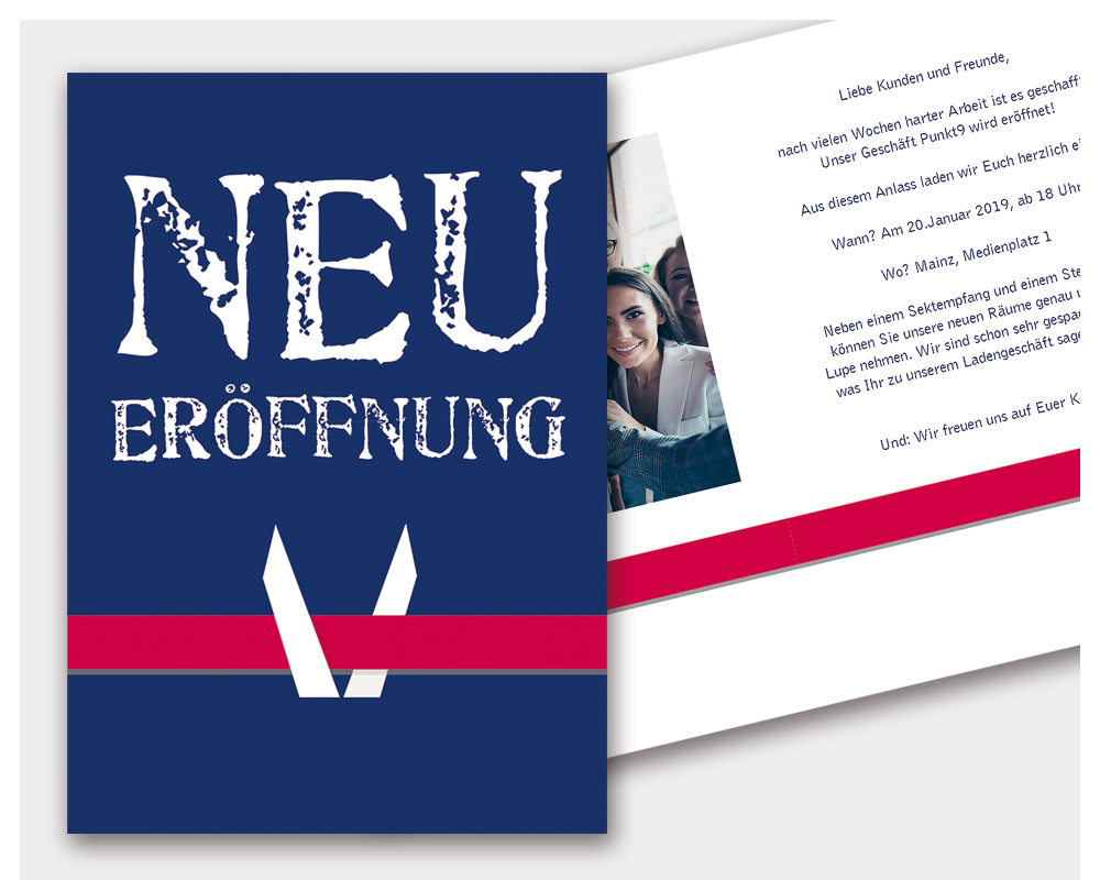 Einladungskarte Geschäftseröffnung Band