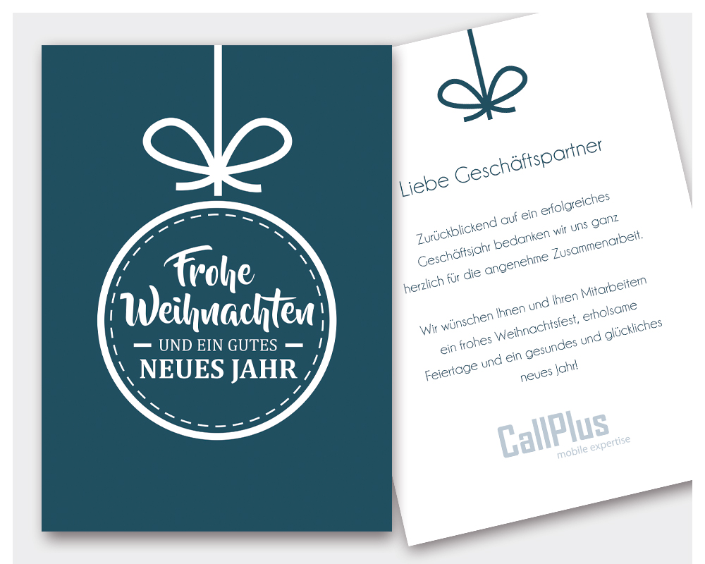 Weihnachtskarte Weihnachtskugel